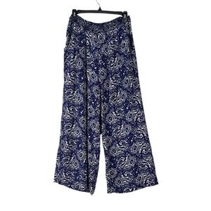 Boboau Womens Wide Leg Bohemian Pants Large Beachy Festival Retro